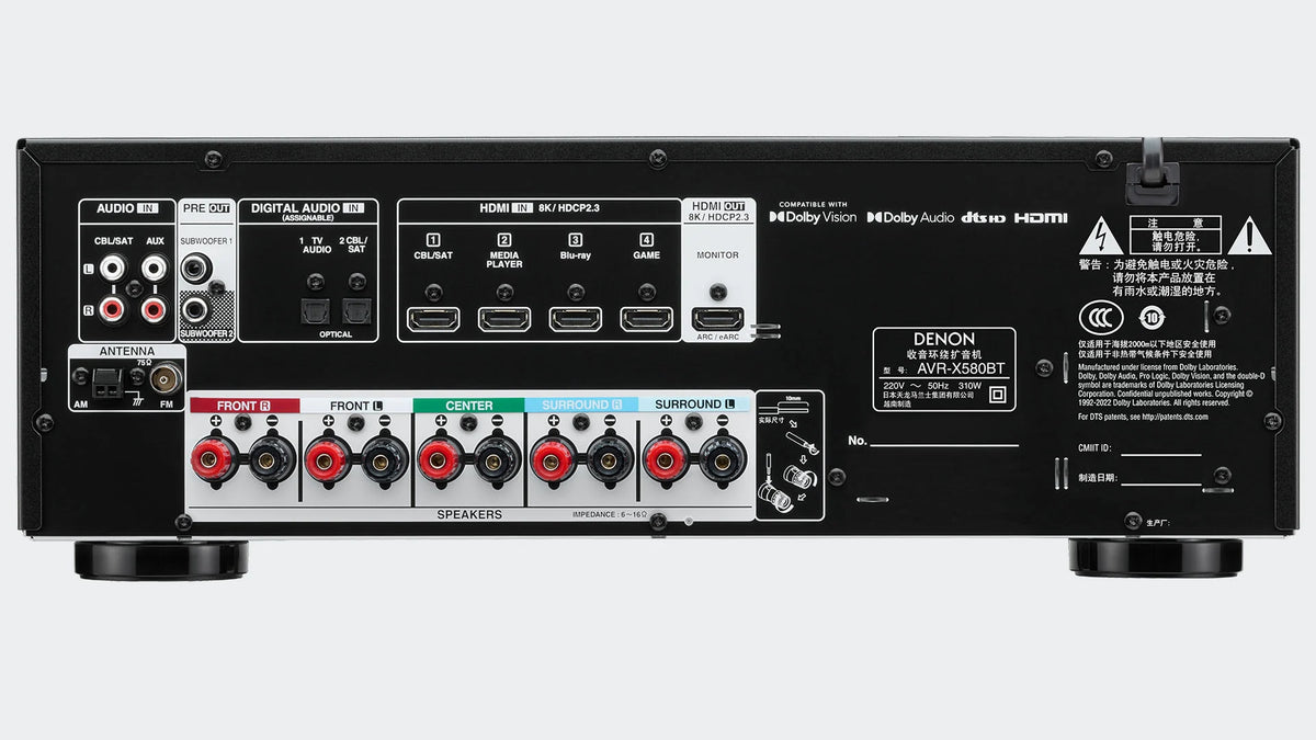Denon AVR-X580BT 5.2 Channel AV Receiver – Ultra Sound & Vision