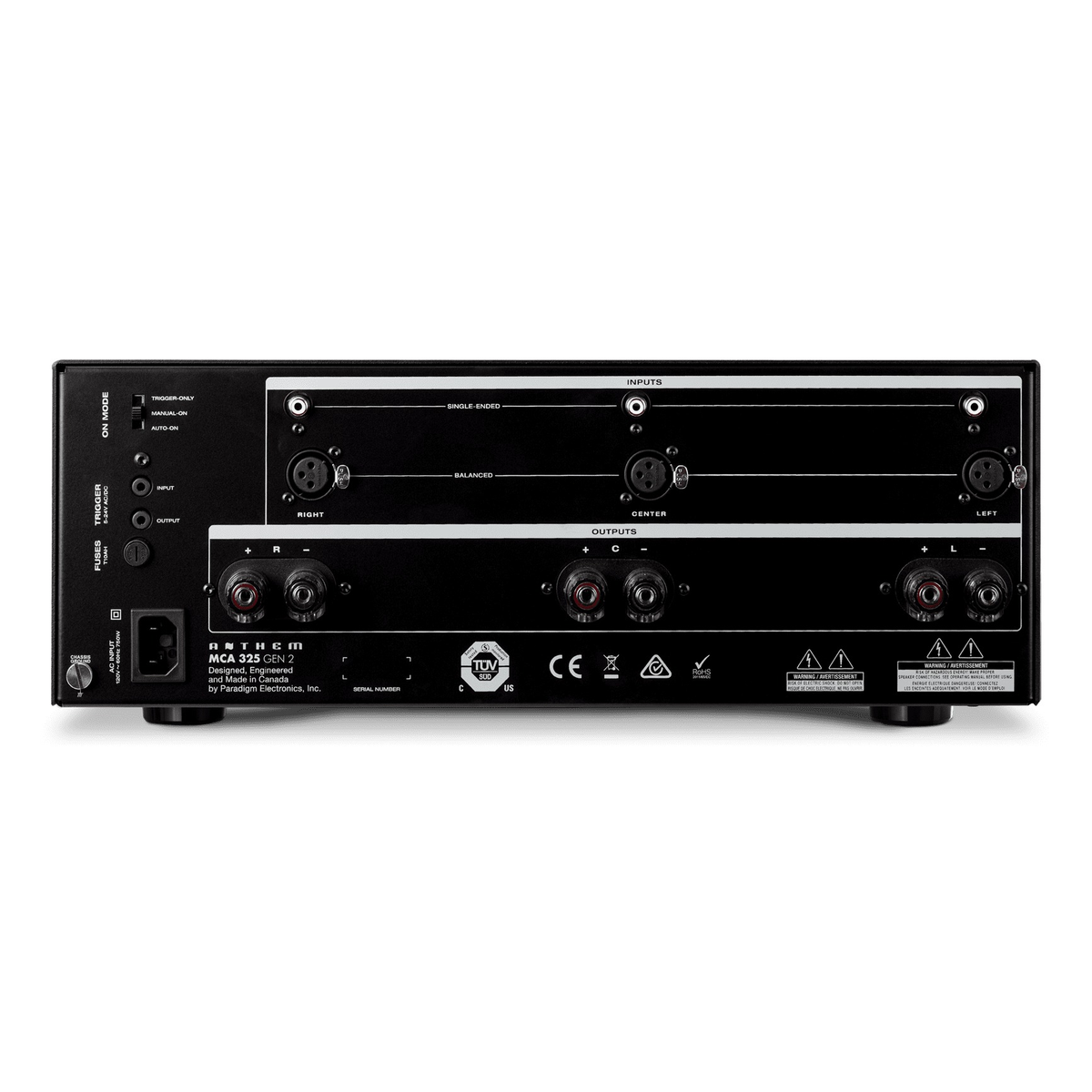 Anthem MCA 325 Gen2 3 Channel Power Amplifier - Ultra Sound & Vision