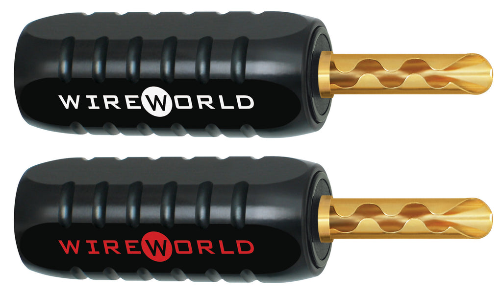 Wireworld Gold-Plated 4mm Banana Plugs 4 Pack - Ultra Sound & Vision