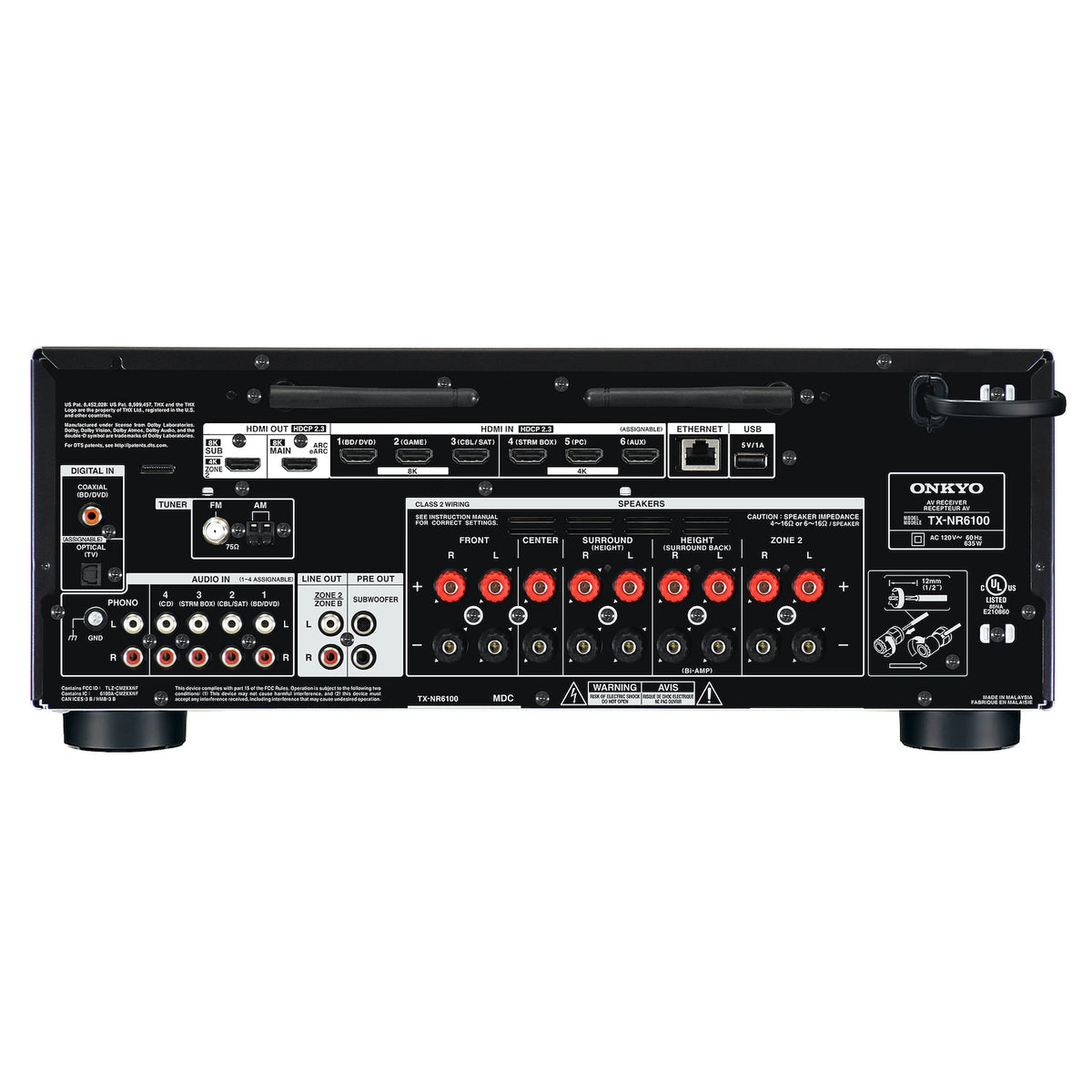 Onkyo TX-NR6100 7.2-Channel THX Certified AV Receiver – Ultra