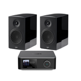 Paradigm Premier 200B (Gloss Black)  with WiiM Amp Ultra(Grey)
