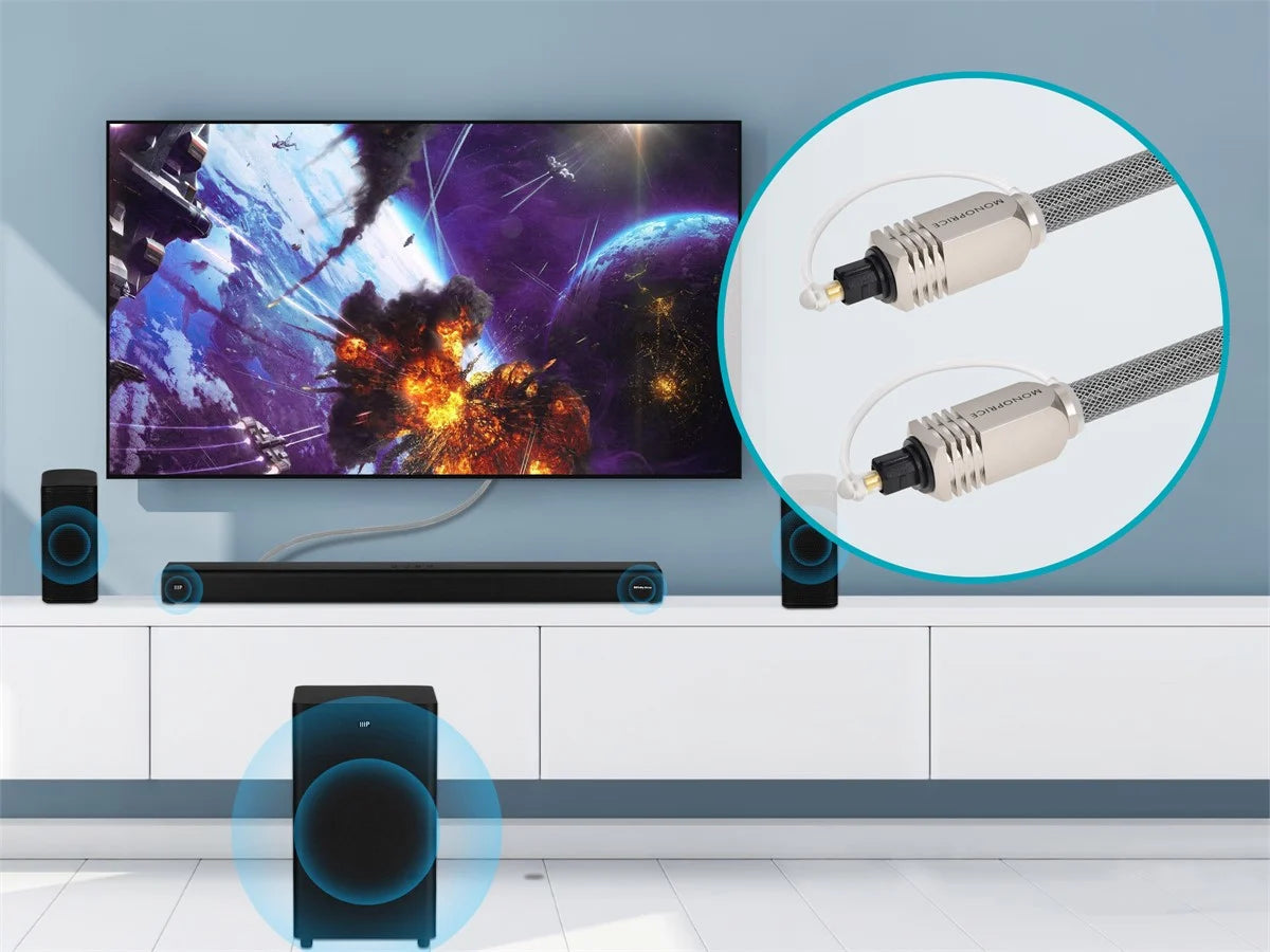 Monoprice Premium S/PDIF (Toslink) Digital Optical Audio Cable - Ultra Sound & Vision