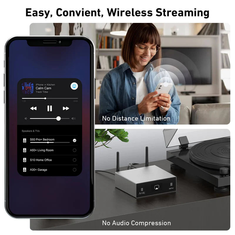 Arylic S50 Pro+ Wireless Stereo Preamp - Ultra Sound & Vision