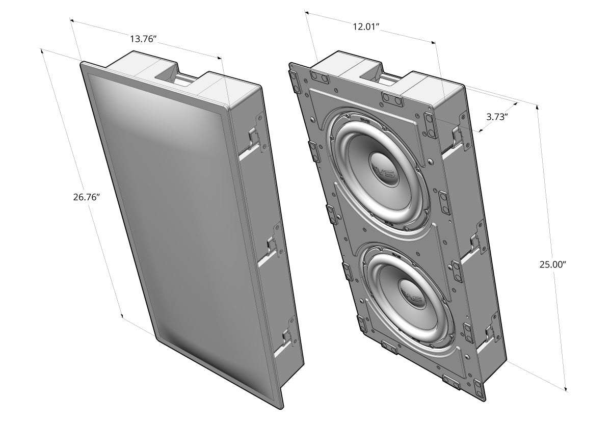SVS 3000 In-Wall dimensions