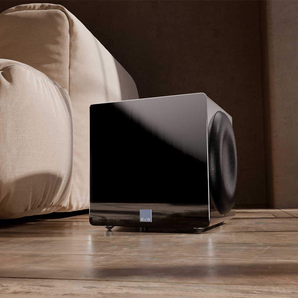 SVS 3000 Micro R|Evolution beside a sofa