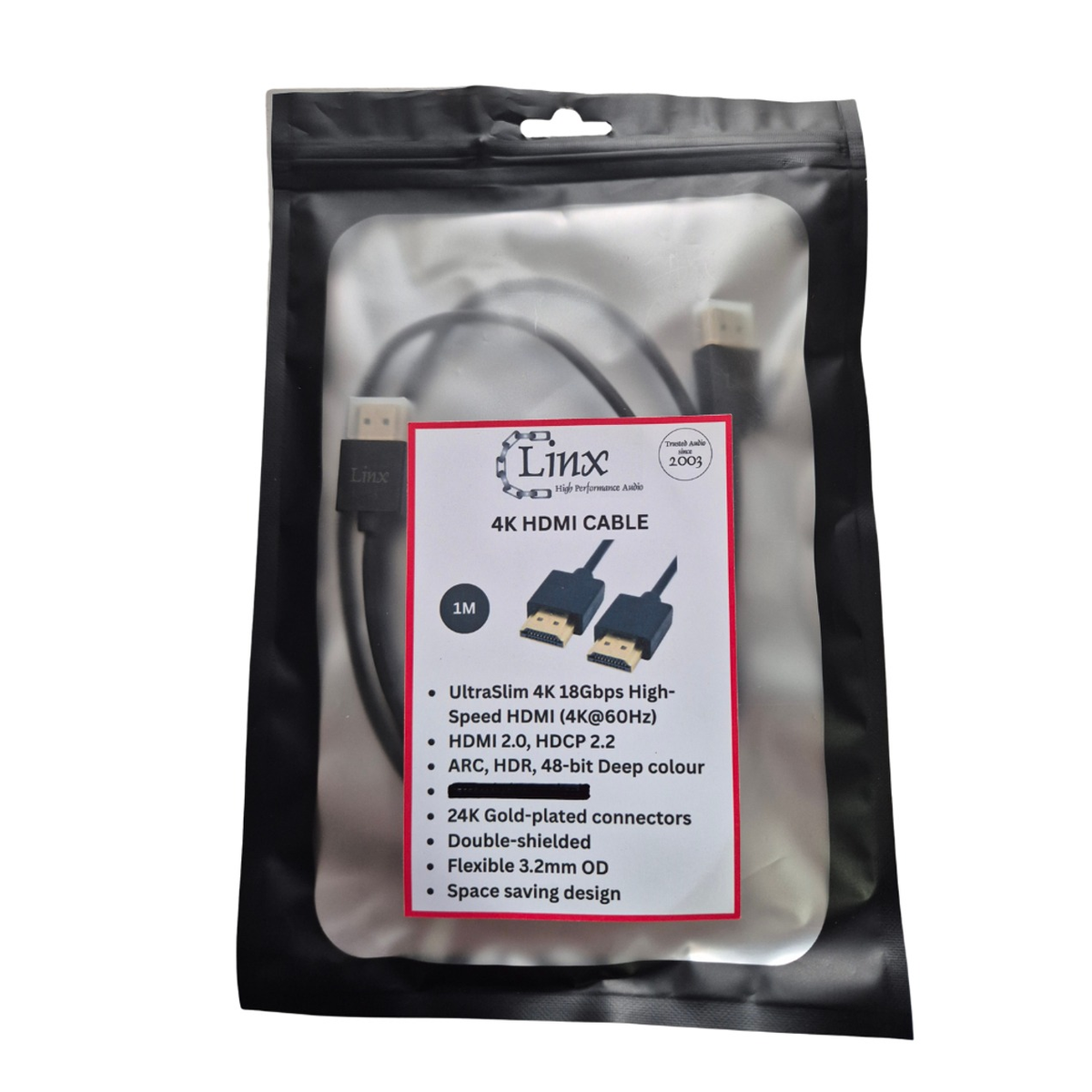 Linx Cabling Linx Ultraslim 4K HDMI Cable 18Gbps Gold-Plated | Ultra Sound & Vision