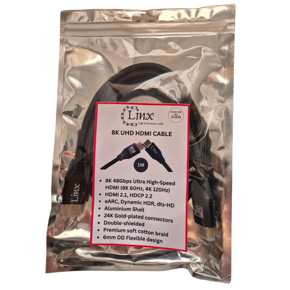 Linx 8K UHD HDMI Cable — Ultra High Speed 48Gbps - Ultra Sound & Vision