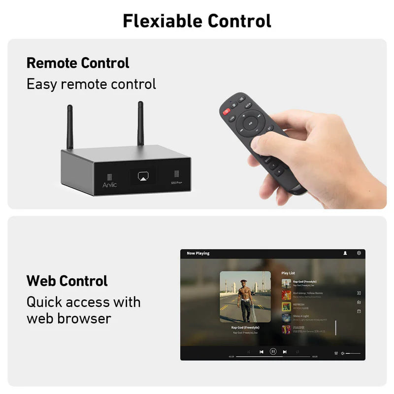 Arylic S50 Pro+ Wireless Stereo Preamp - Ultra Sound & Vision