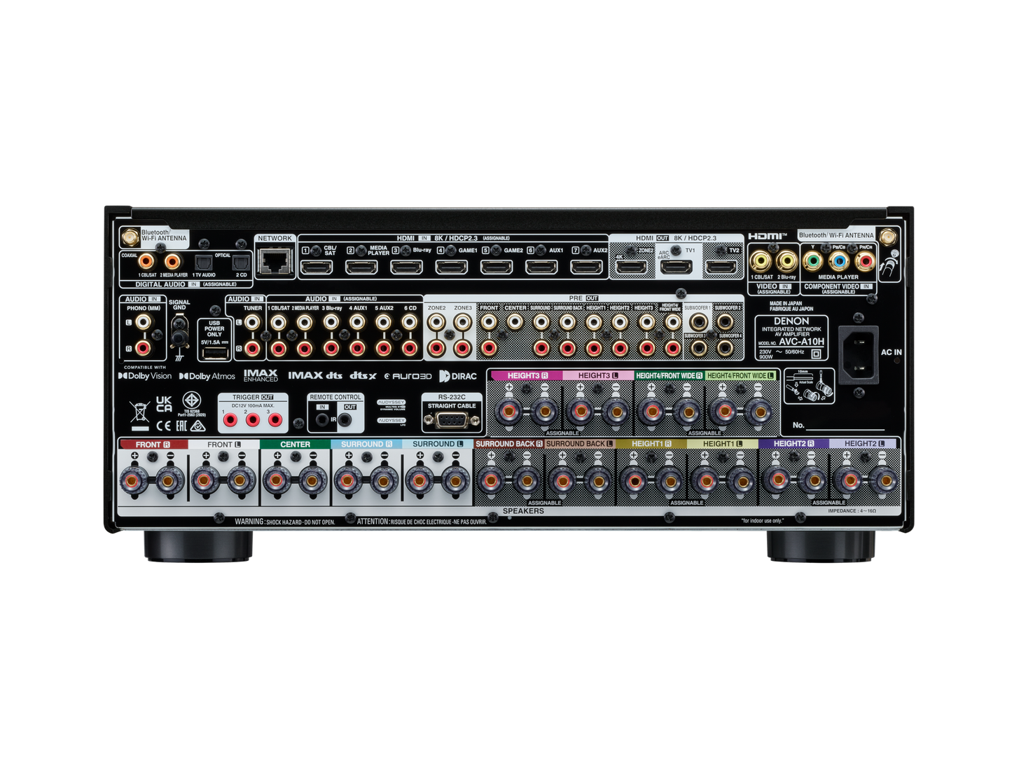 Denon AVC-A10H AV Amplifier - 8K AV Receiver with HEOS - Ultra Sound & Vision