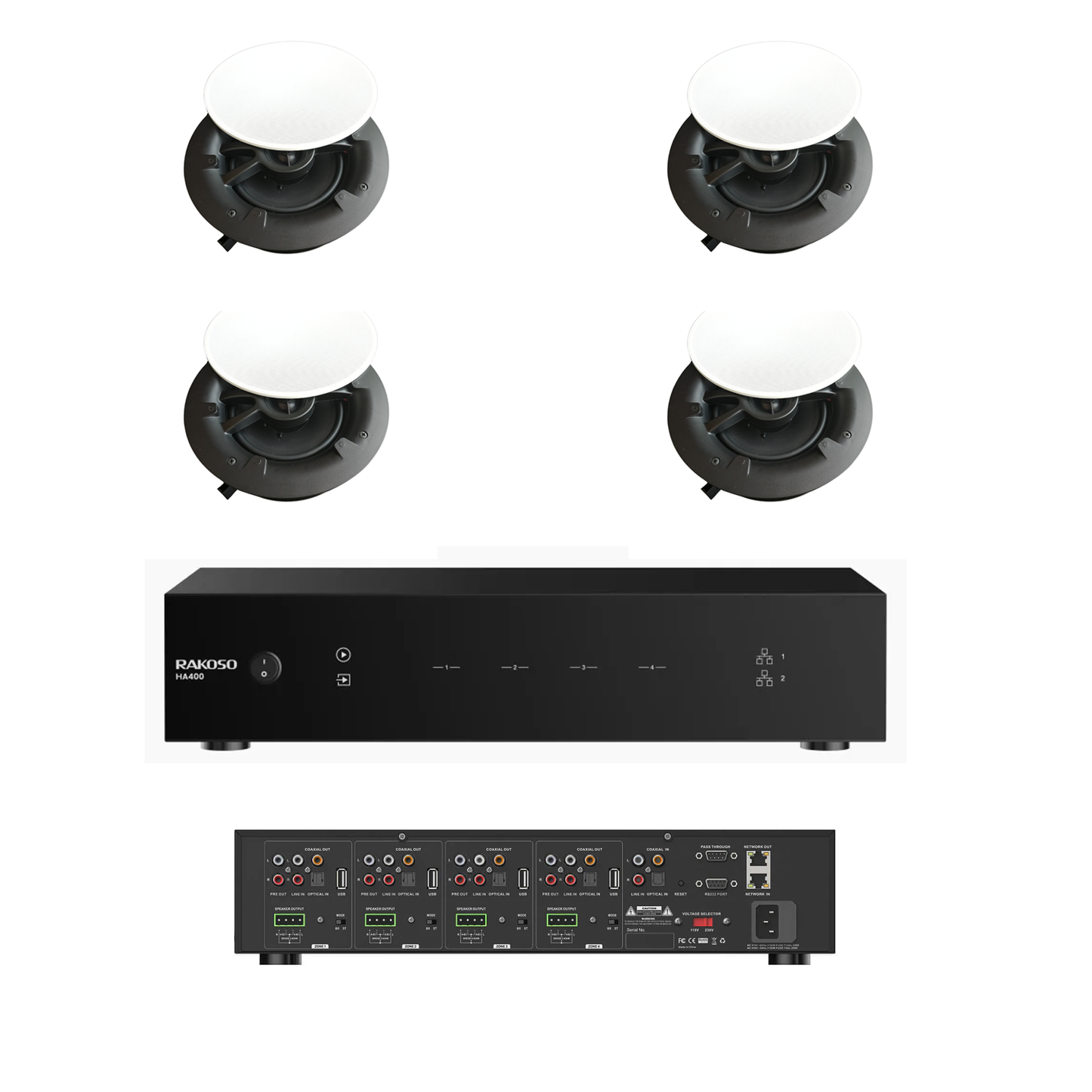Arylic HA400 & Arylic L6 4-Zone Speaker System - Ultra Sound & Vision