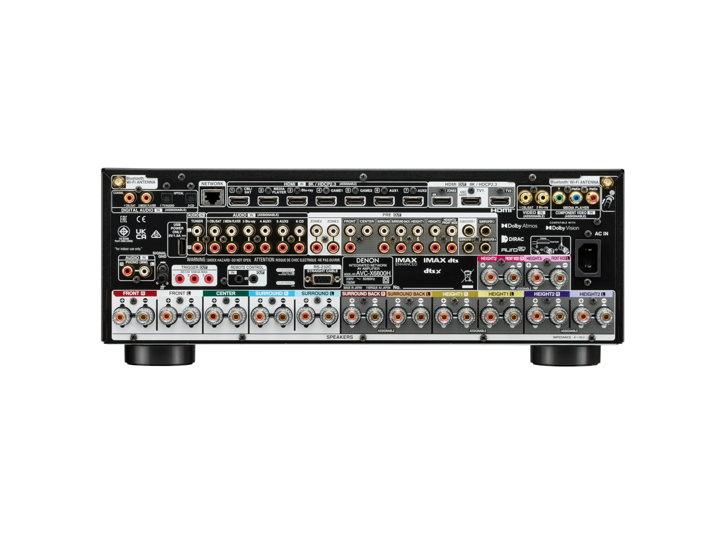 Denon AVC-X6800H 11.4-Channel 8K AV Receiver with HEOS Built-in - Ultra Sound & Vision