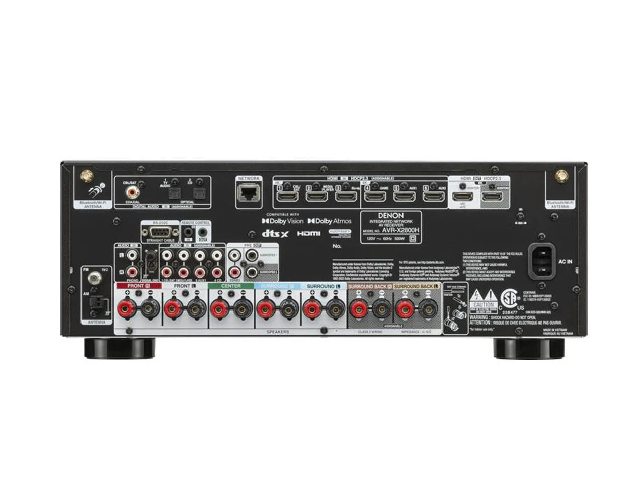 Denon AVR-X2800H 7.2 Ch. 95W 8K AV Receiver - Ultra Sound & Vision