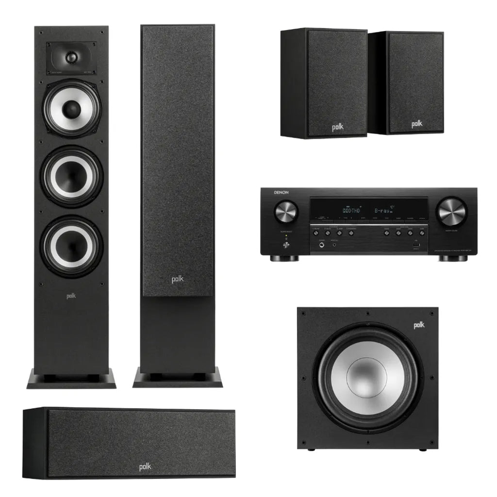 Polk Audio MXT Series 5.1 Home Theater System with Denon AVR-S670H - Ultra Sound & Vision