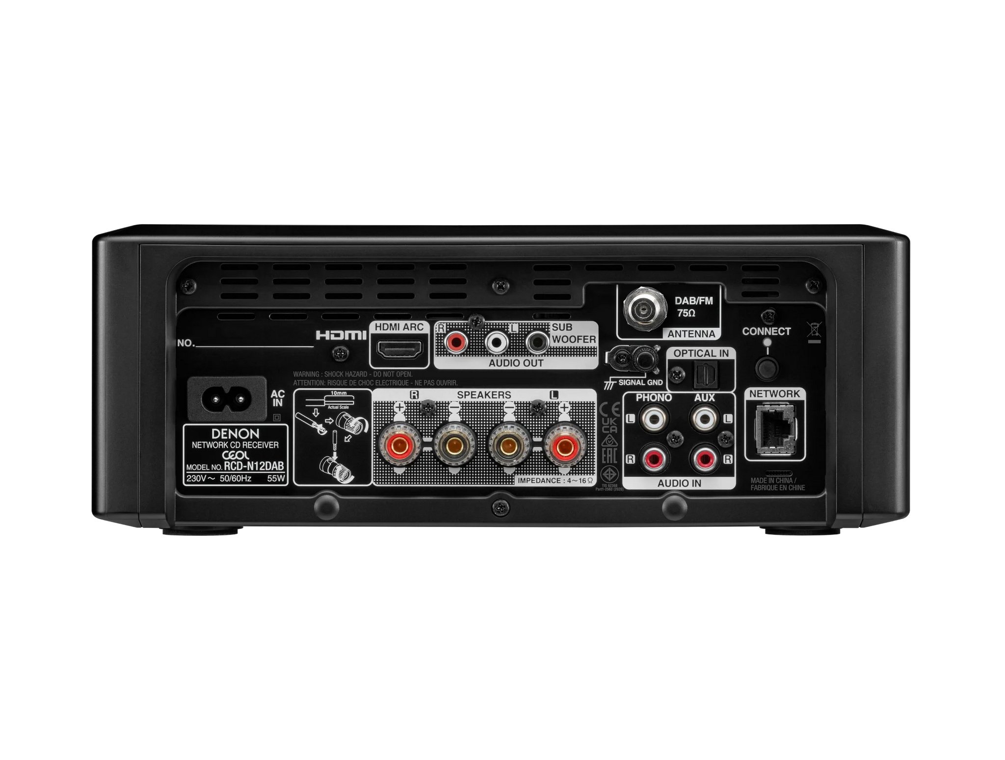 Denon CEOL N12DAB Compact Hi-Fi Network Music System with DAB+ - Ultra Sound & Vision