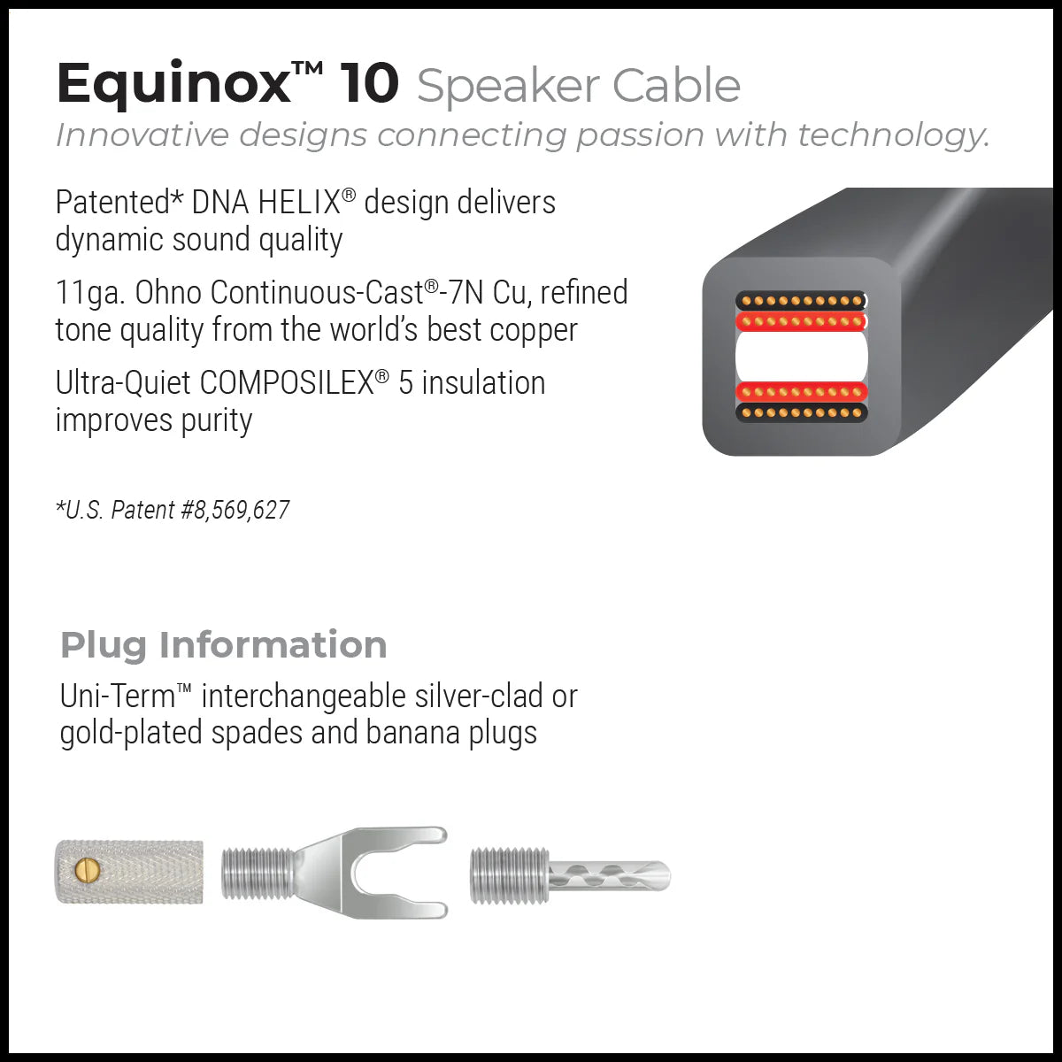Wireworld Equinox 10(EQS) Speaker Cable - Ultra Sound & Vision