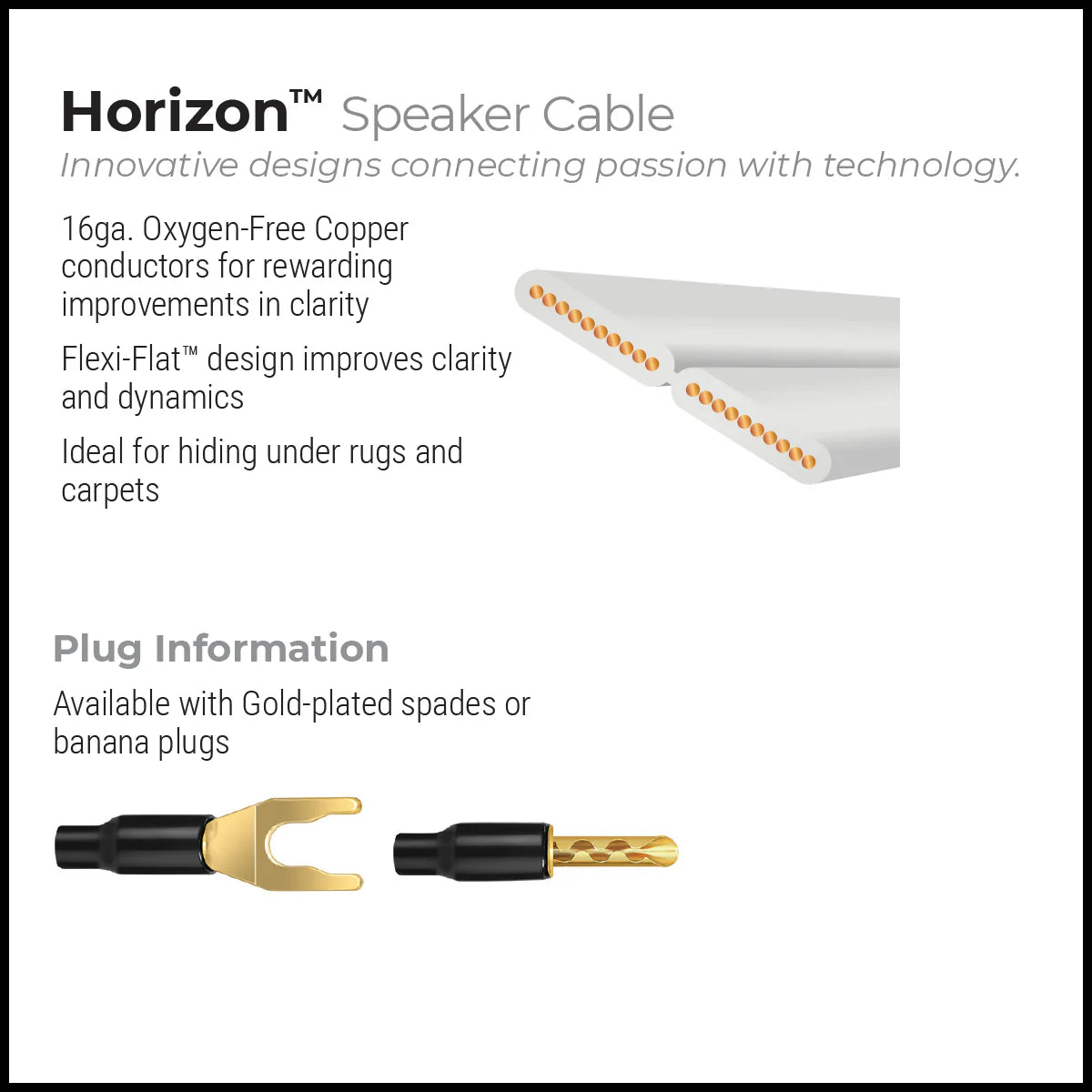 Wireworld Horizon 16 Gauge OFC Flat Speaker Cable - Ultra Sound & Vision
