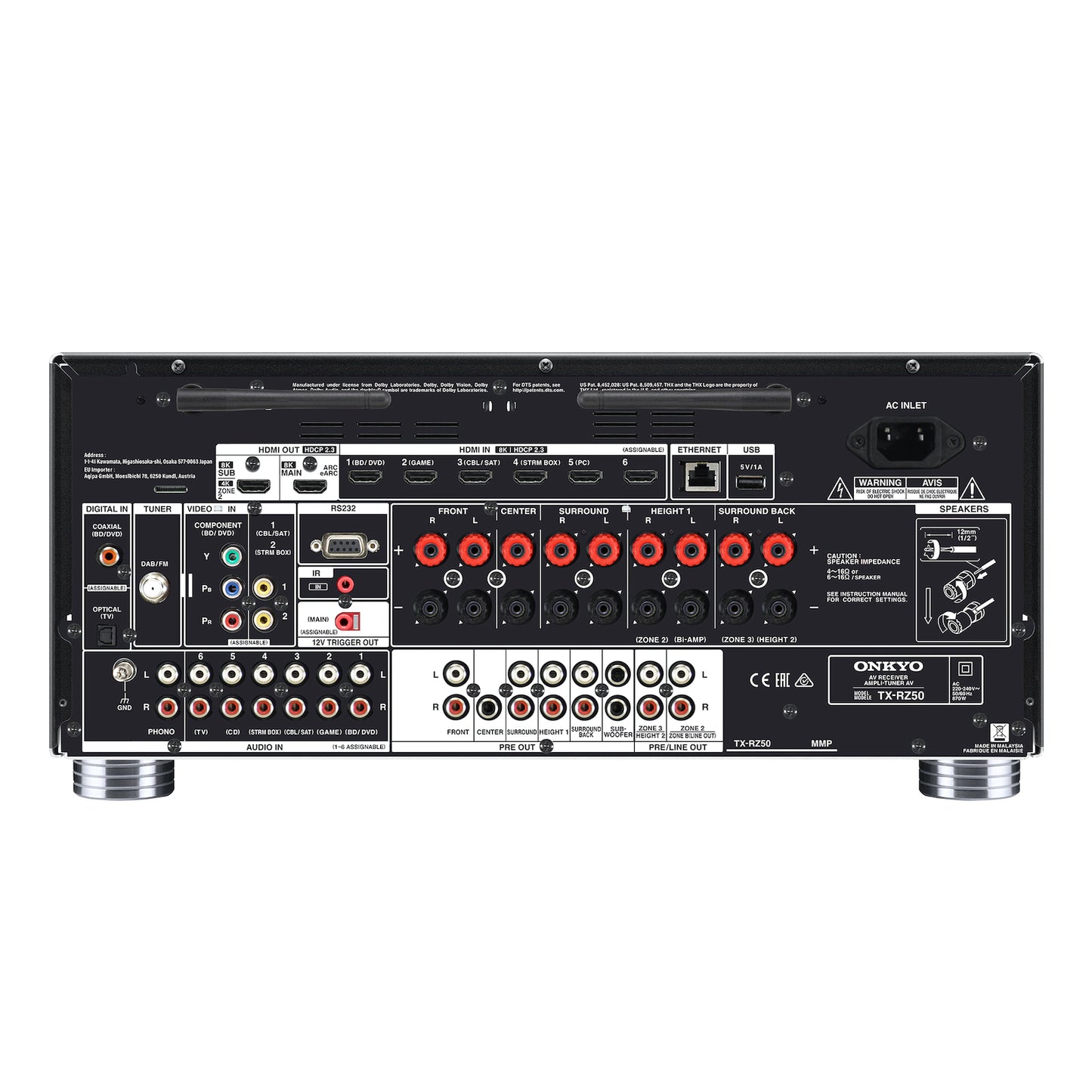 Onkyo TX-RZ50 9.2-Channel THX Certified AV Receiver - Ultra Sound & Vision