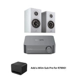 Polk Audio R100 Bookshelf Speakers + Pro Amplifier Bundle – White - Ultra Sound & Vision