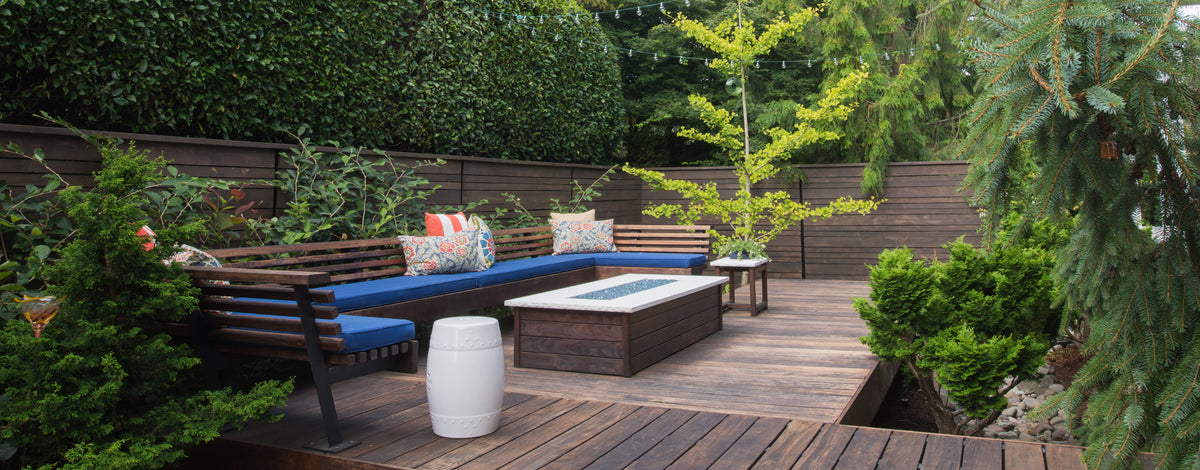 MartinLogan Outdoor Living Foundation Sub 8 in a garden - Ultra Sound & Vision