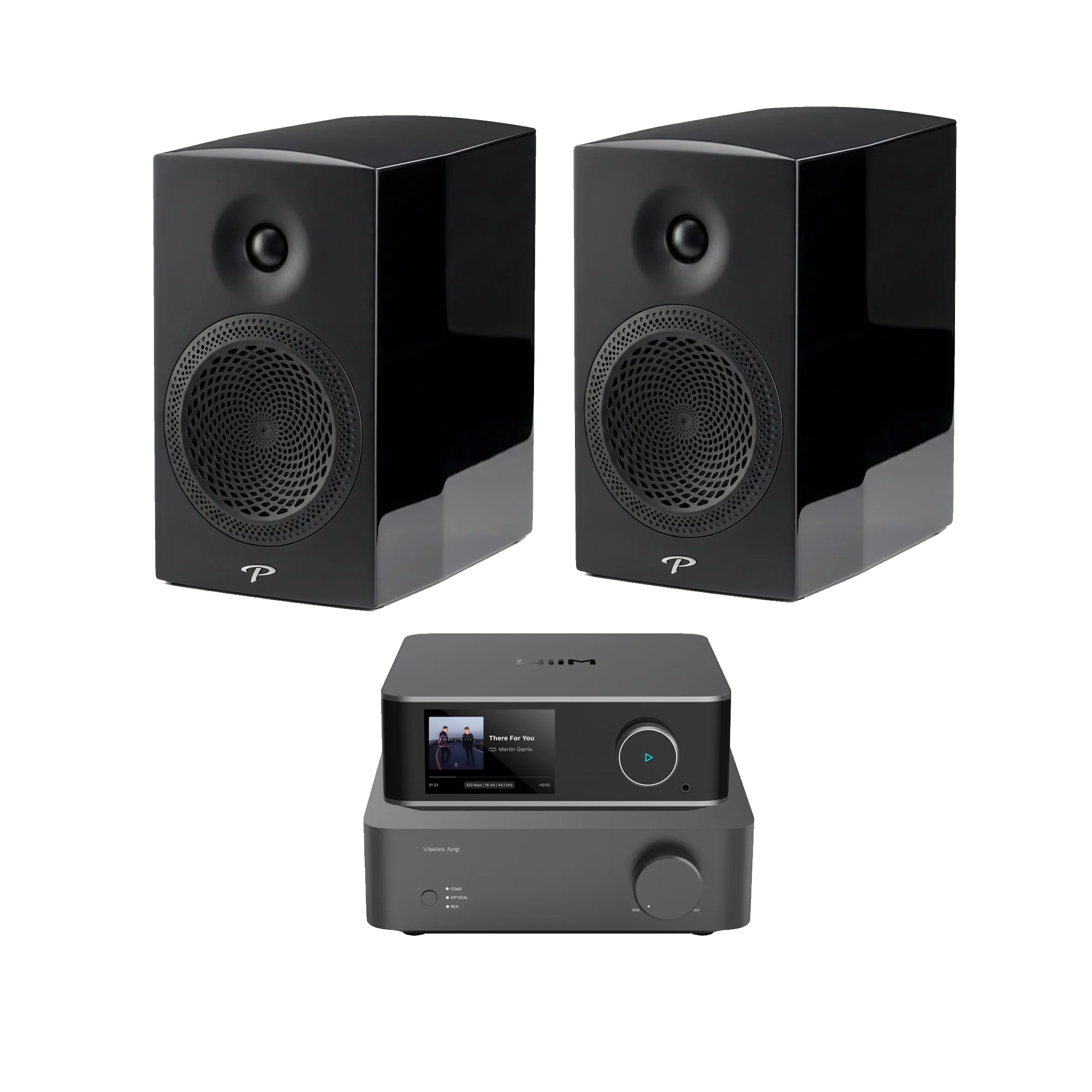Paradigm Premier 200B (Gloss Black) + WiiM Ultra Streamer + WiiM Vibelink Amp