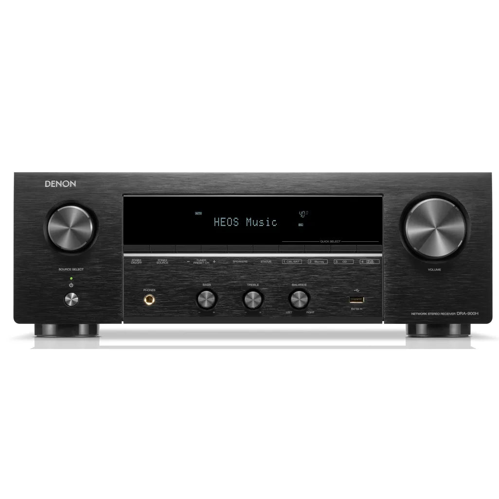 Polk Audio R500 + Denon DRA-900H Stereo Package — Black - Ultra Sound & Vision