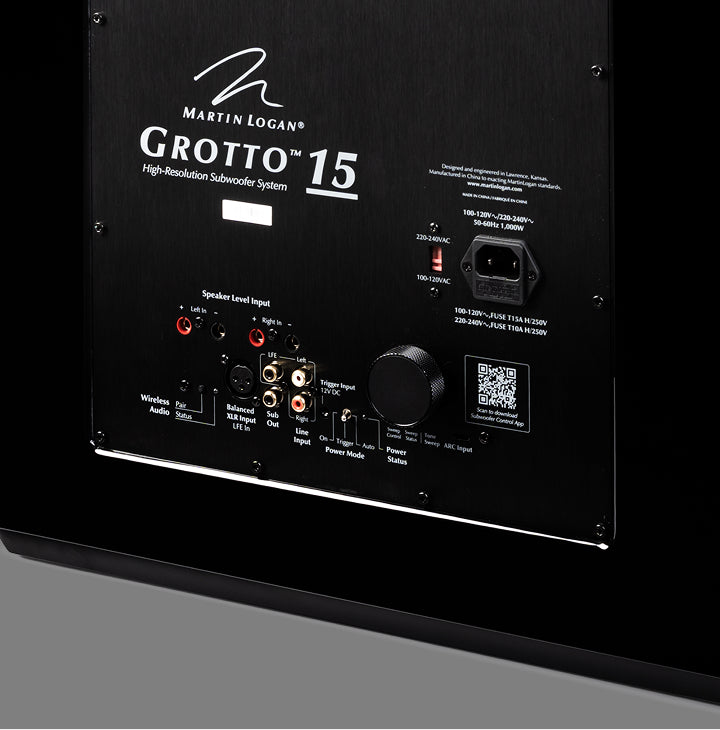 MartinLogan Grotto 15 Subwoofer connections - Ultra Sound & Vision