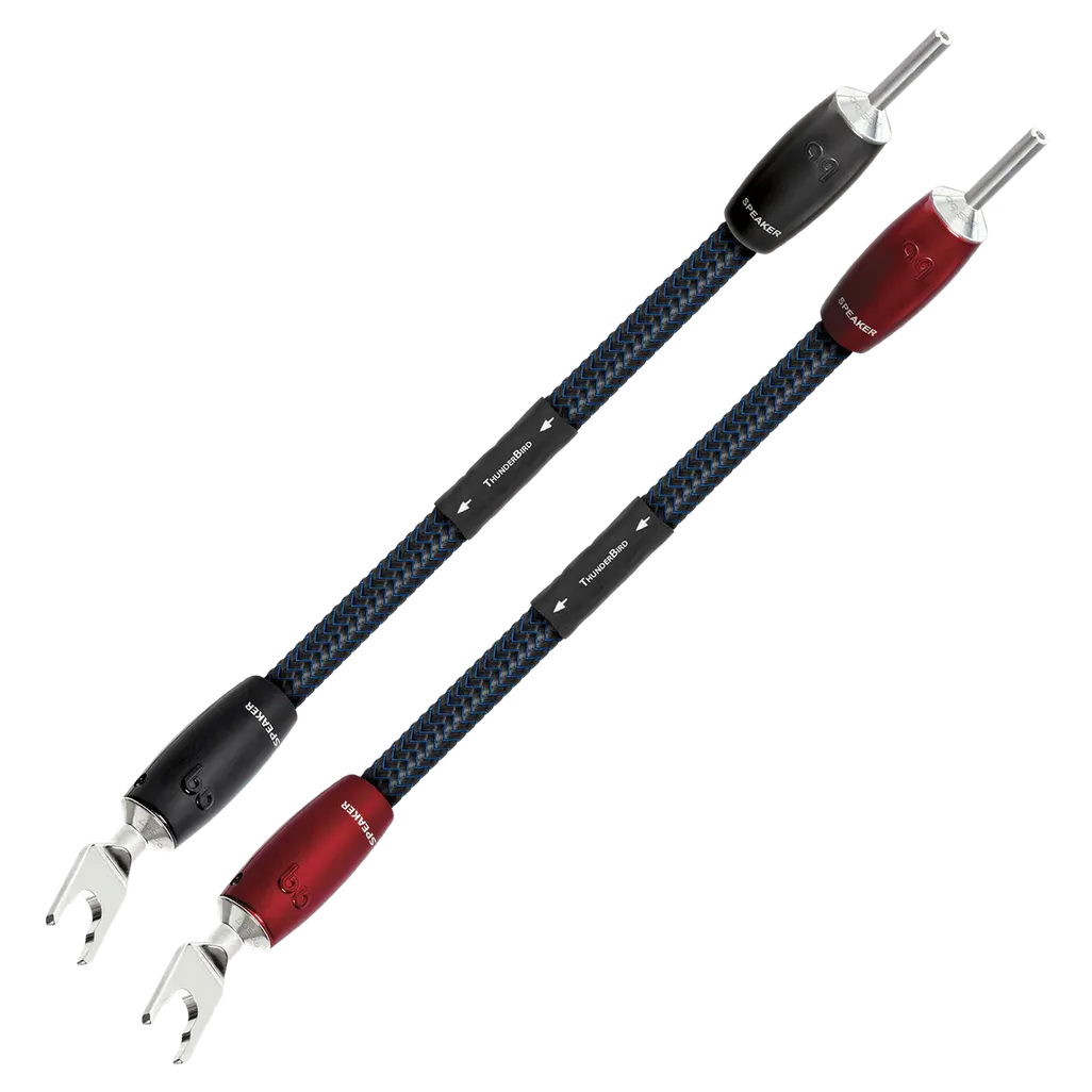 AudioQuest Thunderbird BiWire Jumpers - Spade to Banana (Set of 4)