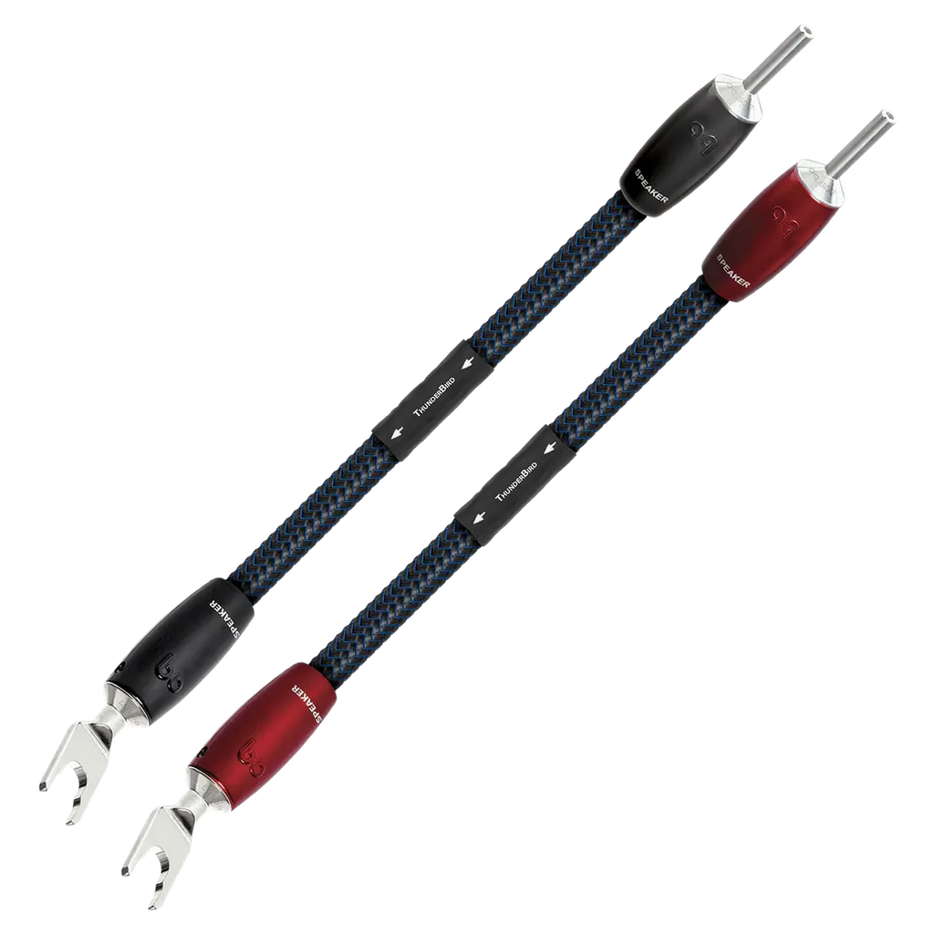 AudioQuest Thunderbird BiWire Jumpers - Spade to Banana (Set of 4)