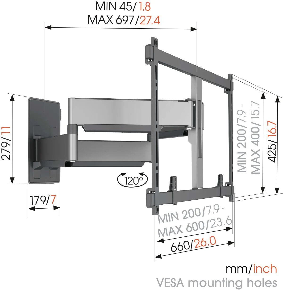 Vogel's TVM 5855 ELITE Forward Motion TV Wall Mount