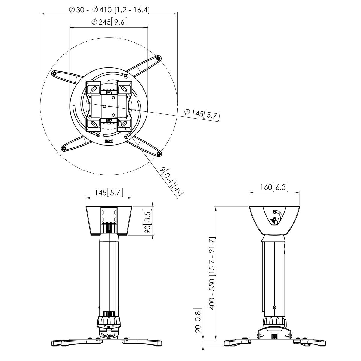 Vogels PPC 2540 Projector Ceiling Mount