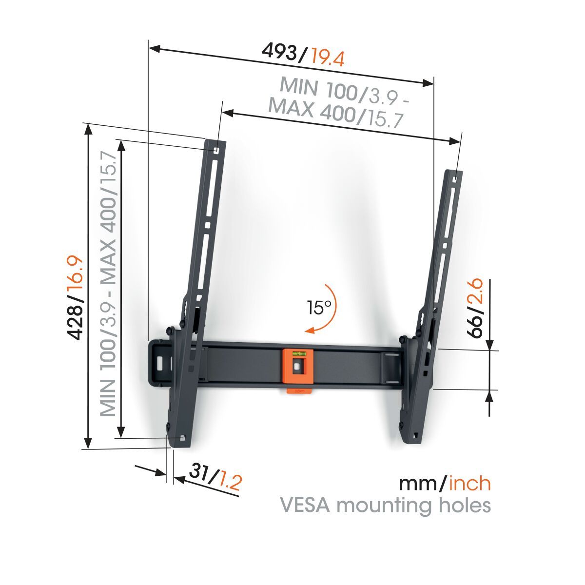 Vogels TVM 1415 Tilting TV Wall Mount - Ultra Sound & Vision