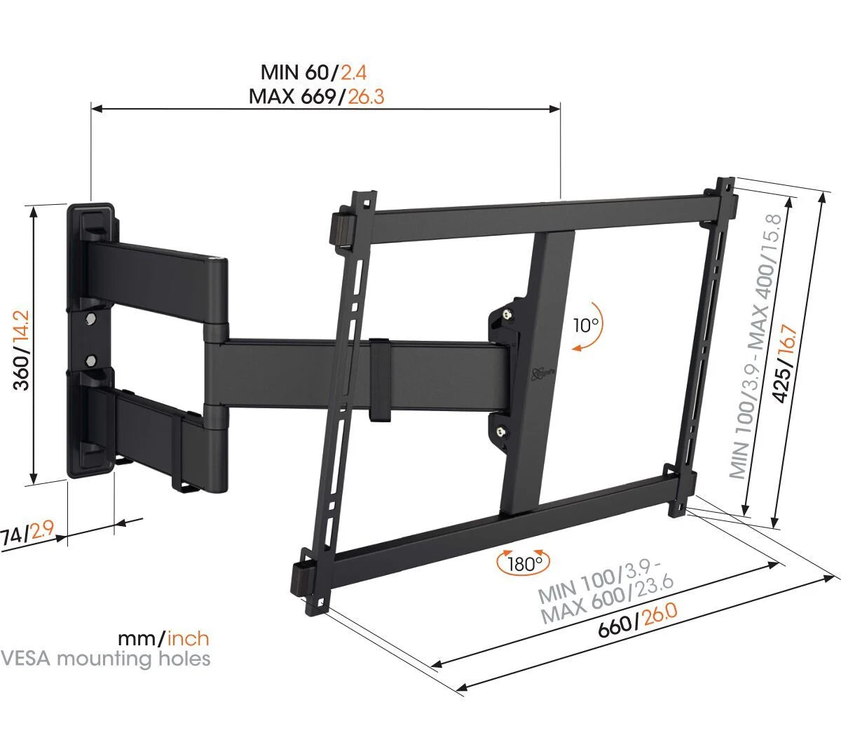Vogel's TVM 3845 Full-Motion TV Wall Mount