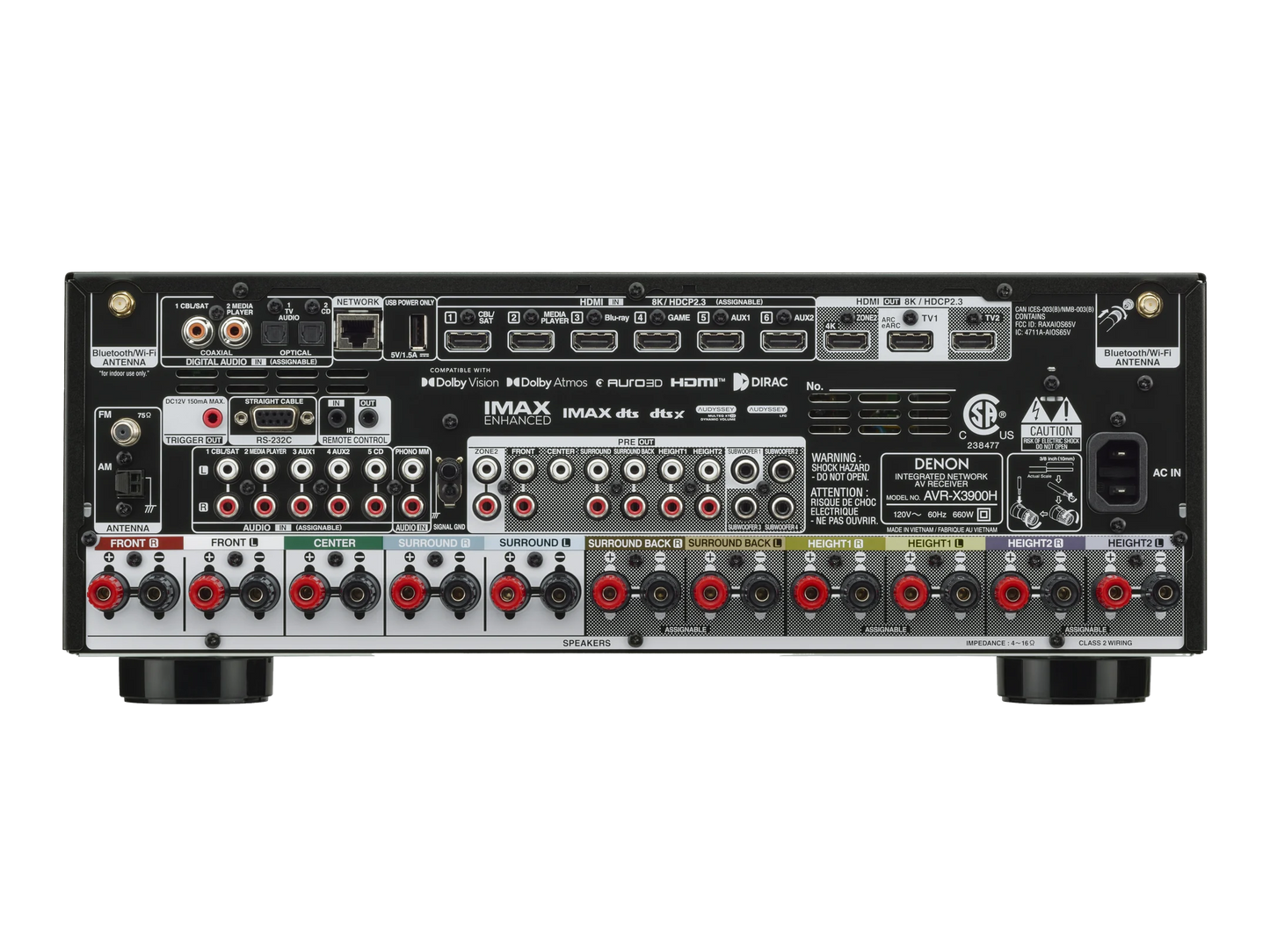 Denon AVR-X3900H 9.4 Ch 4K/8K Dolby Atmos AV Receiver