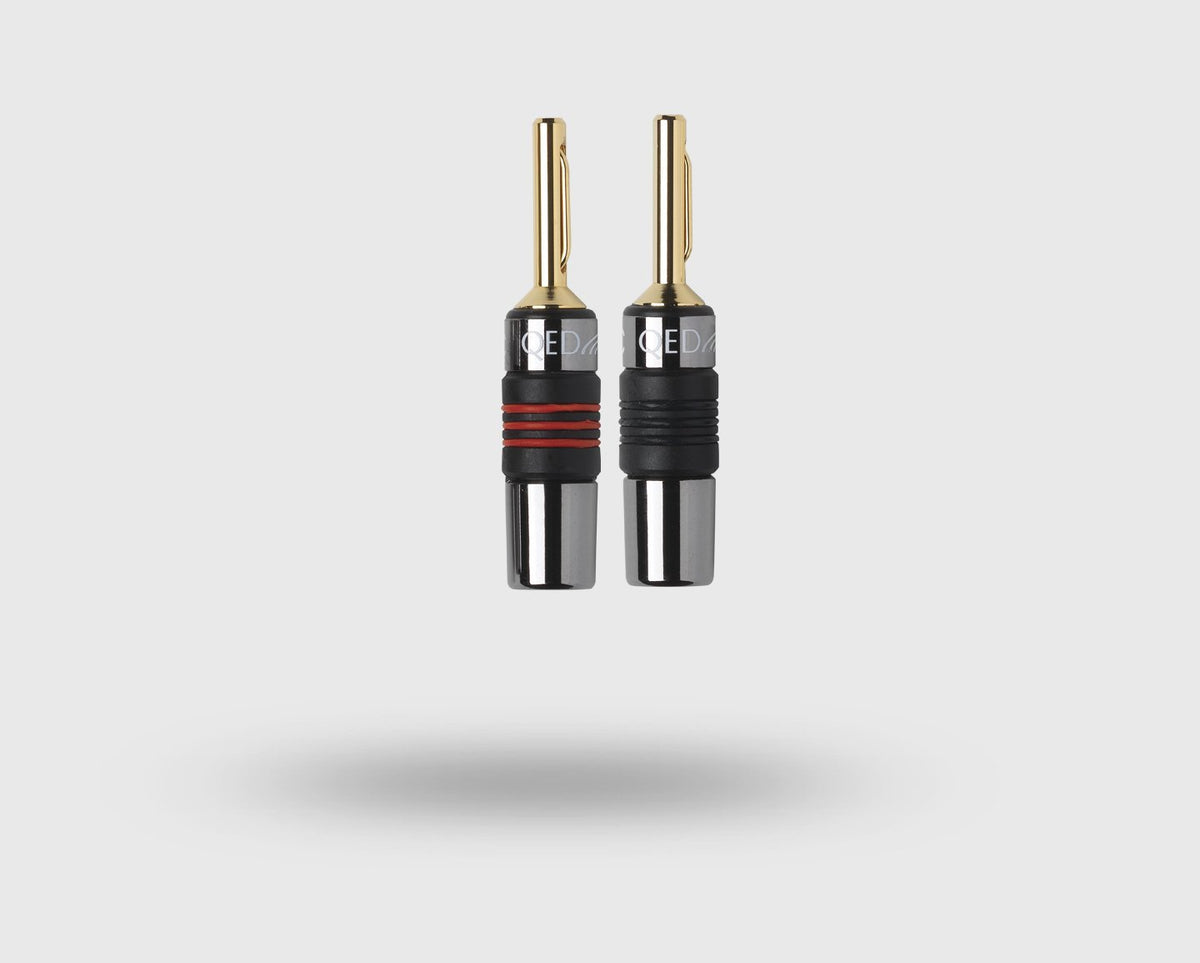 QED 4mm Airlock Metal Red/Black pack of 4 - Ultra Sound & Vision