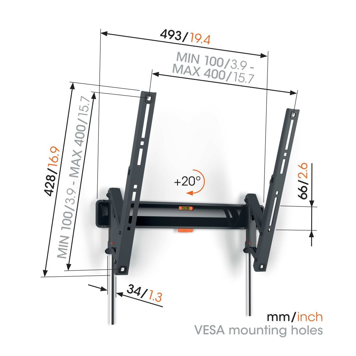 Vogels TVM 3415 TILT MOUNT MEDIUM - Ultra Sound & Vision