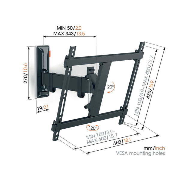 Vogels TVM 3425 Full-Motion TV Wall Mount - Ultra Sound & Vision