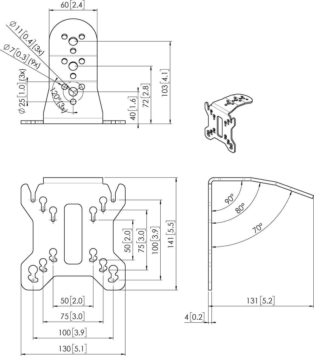 Vogels PFI 3015 Display Interface Bracket - Ultra Sound & Vision