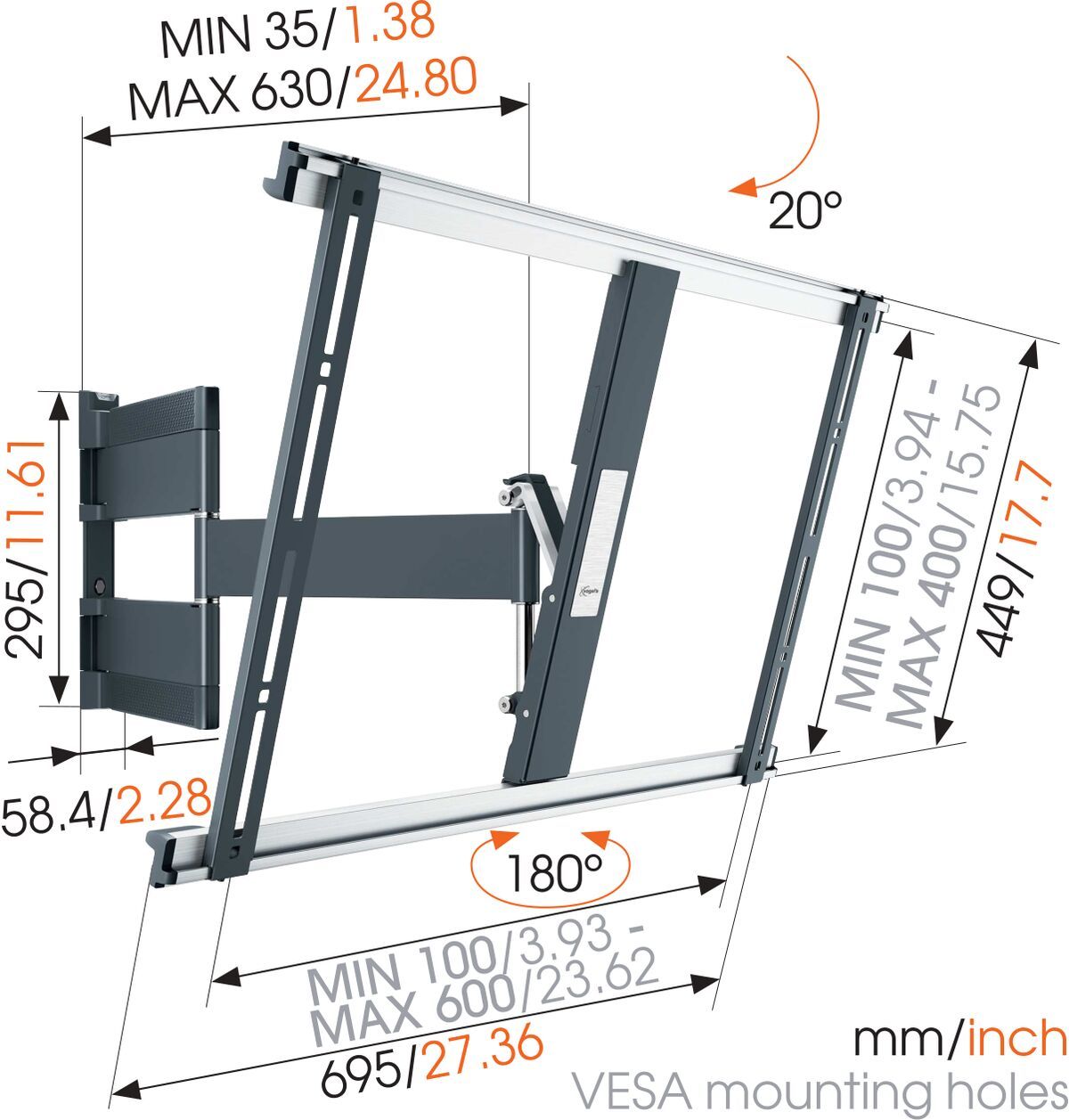 Vogels THIN 545 ExtraThin Full-Motion TV Wall Mount - Ultra Sound & Vision